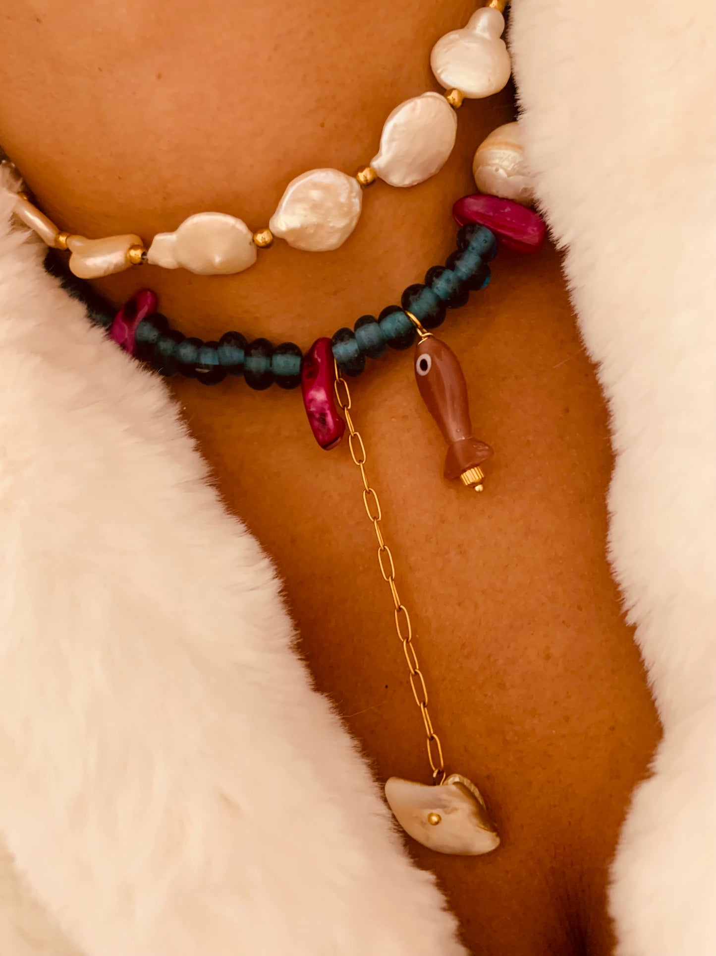 Blue Pez Necklace New Verano