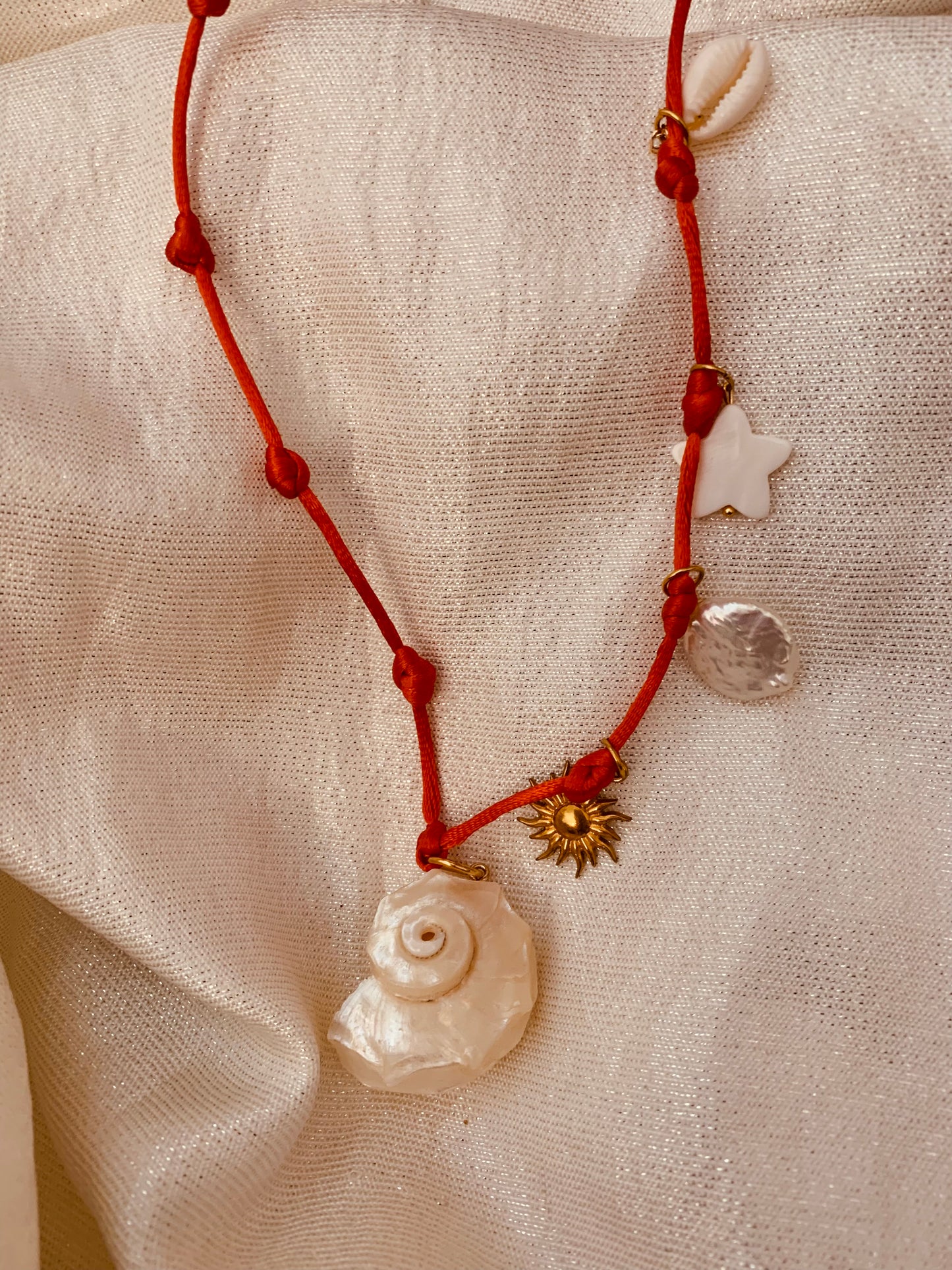Red Summer Necklace New