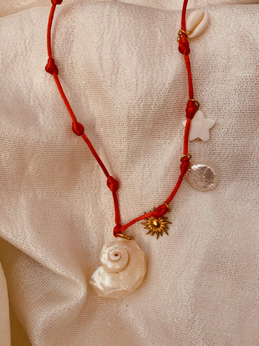 Red Summer Necklace New