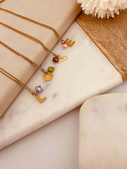 Initial Color Necklace