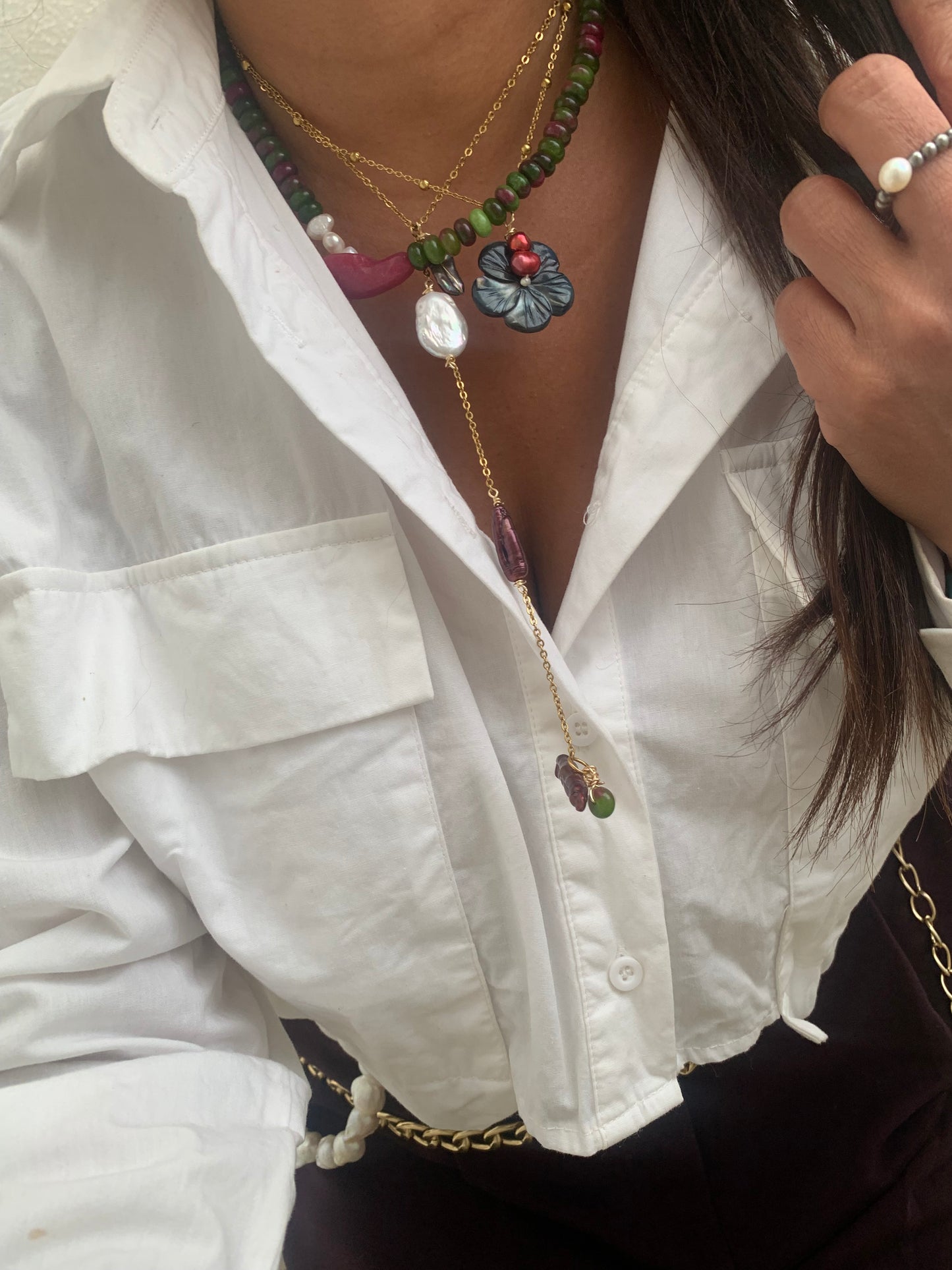 Lariat Burdeos & Jade