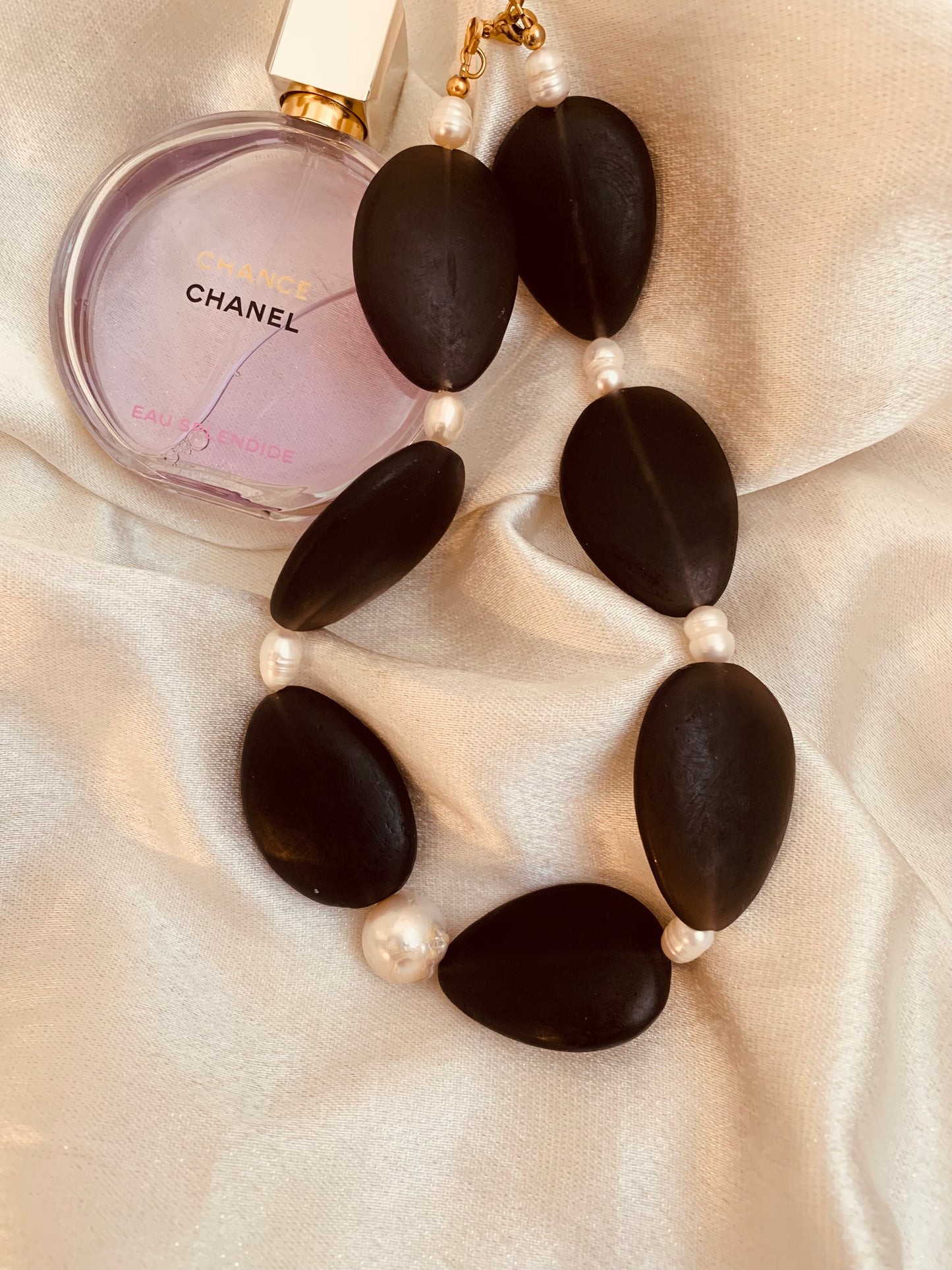 Chunky Black Necklace New