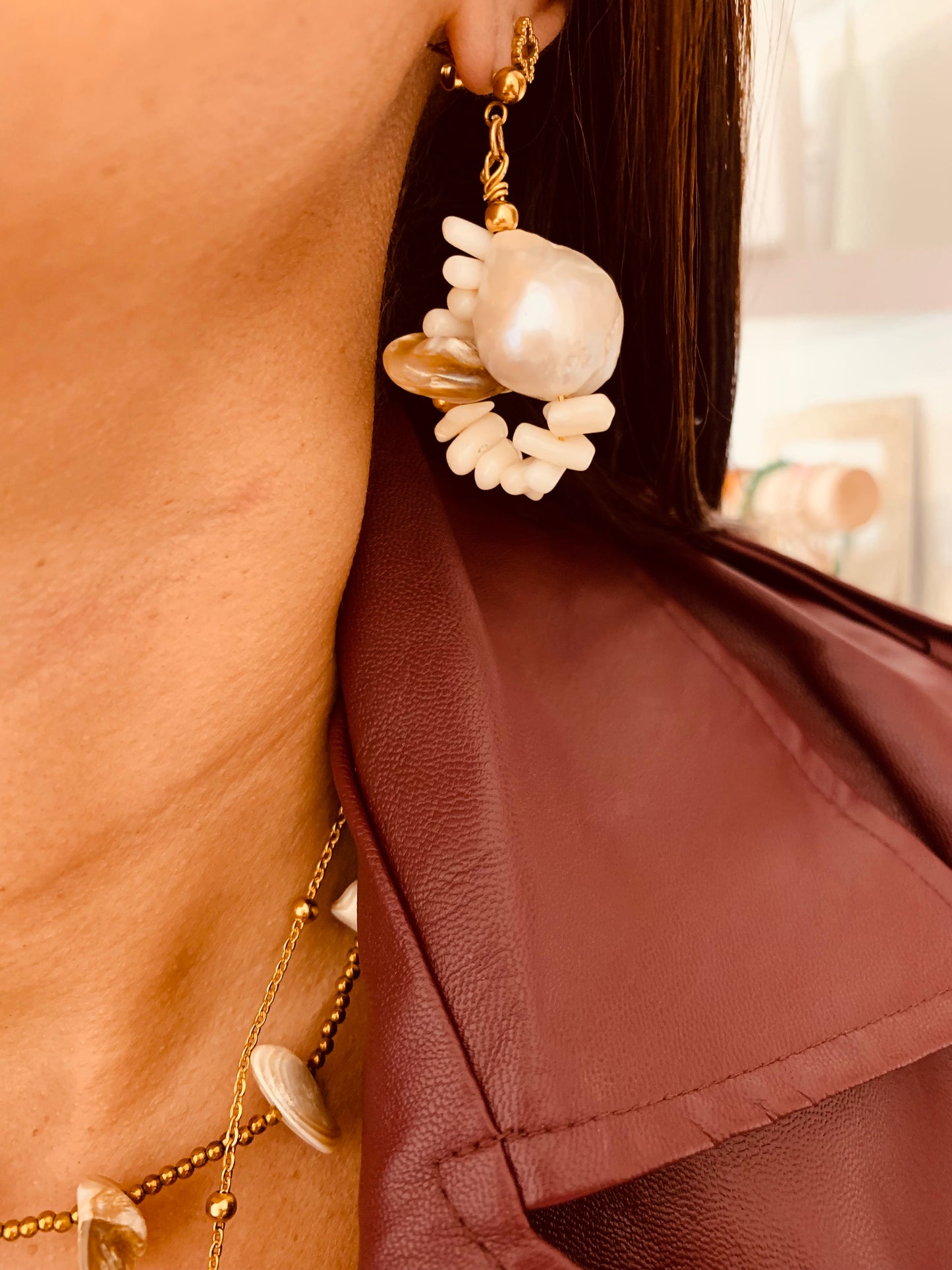 Aretes de Perla Barroca Margaret Earring