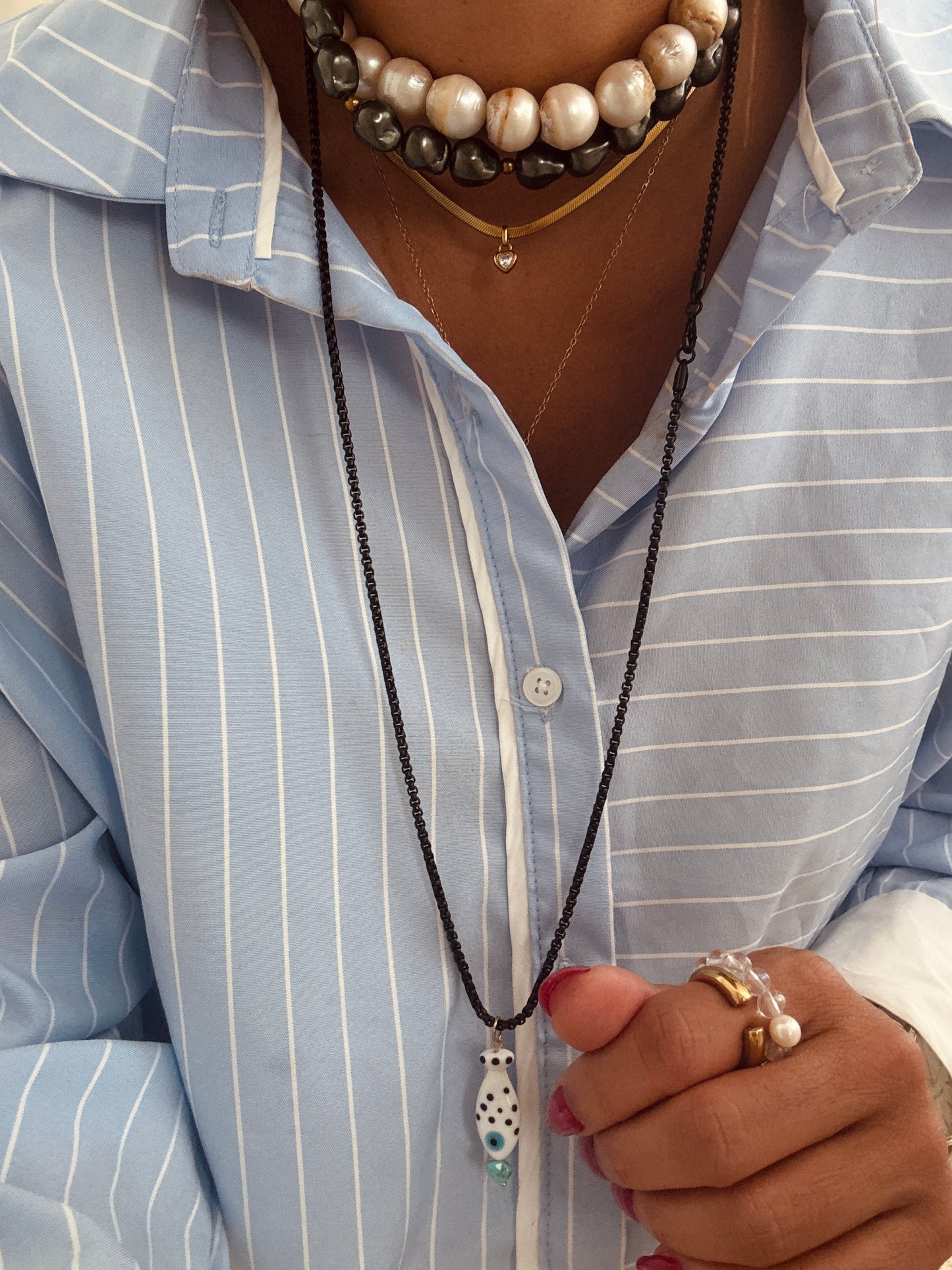 Black Fish Necklace