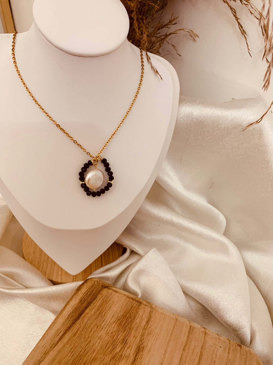 Moon Black Necklace