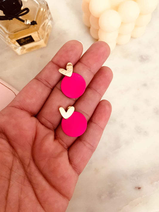 Pétalos Fushia Earring