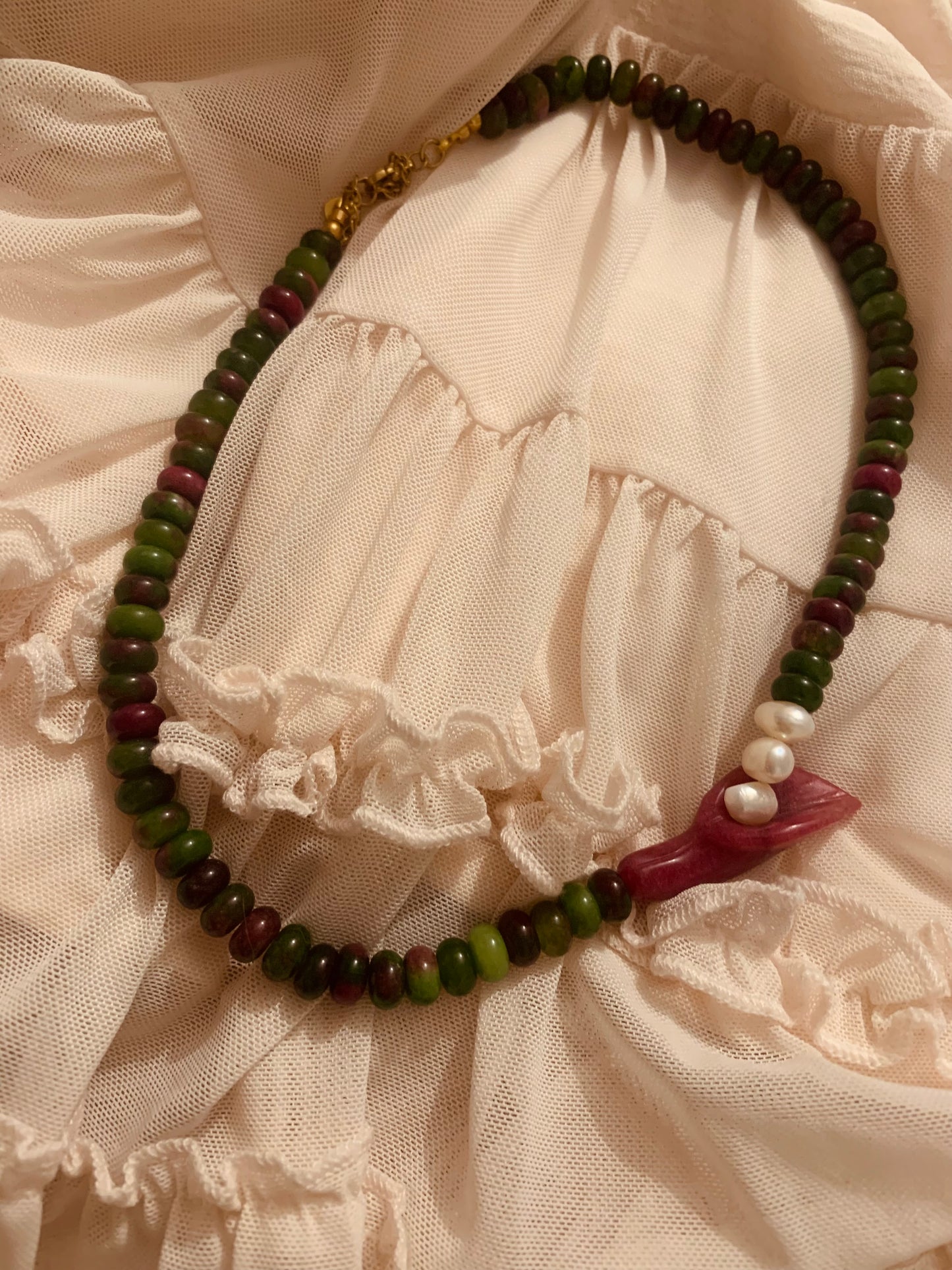 Collar Lirio de Jade