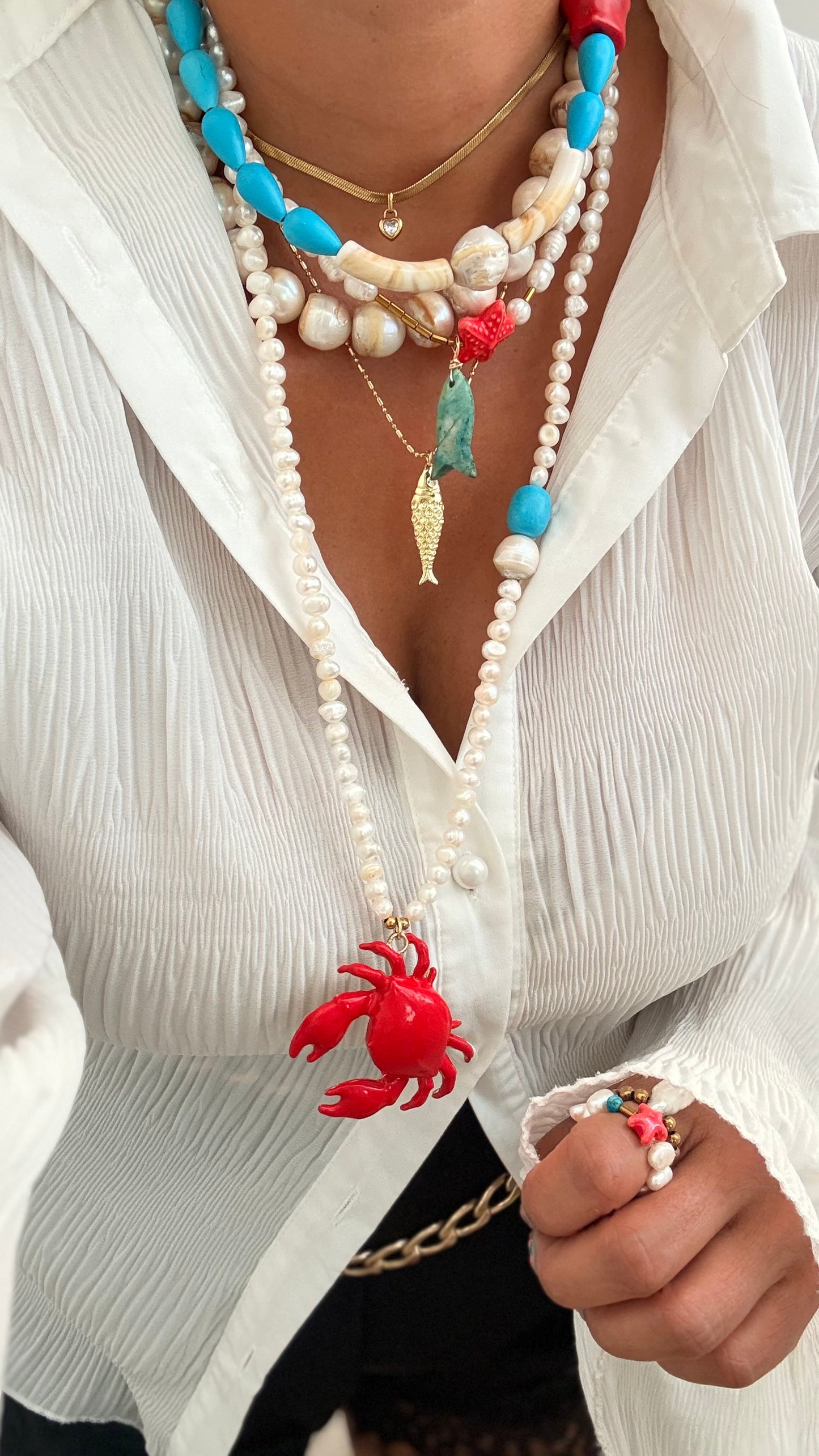 Collar de Cangrejo Largo | Collar para elevar la autoestima