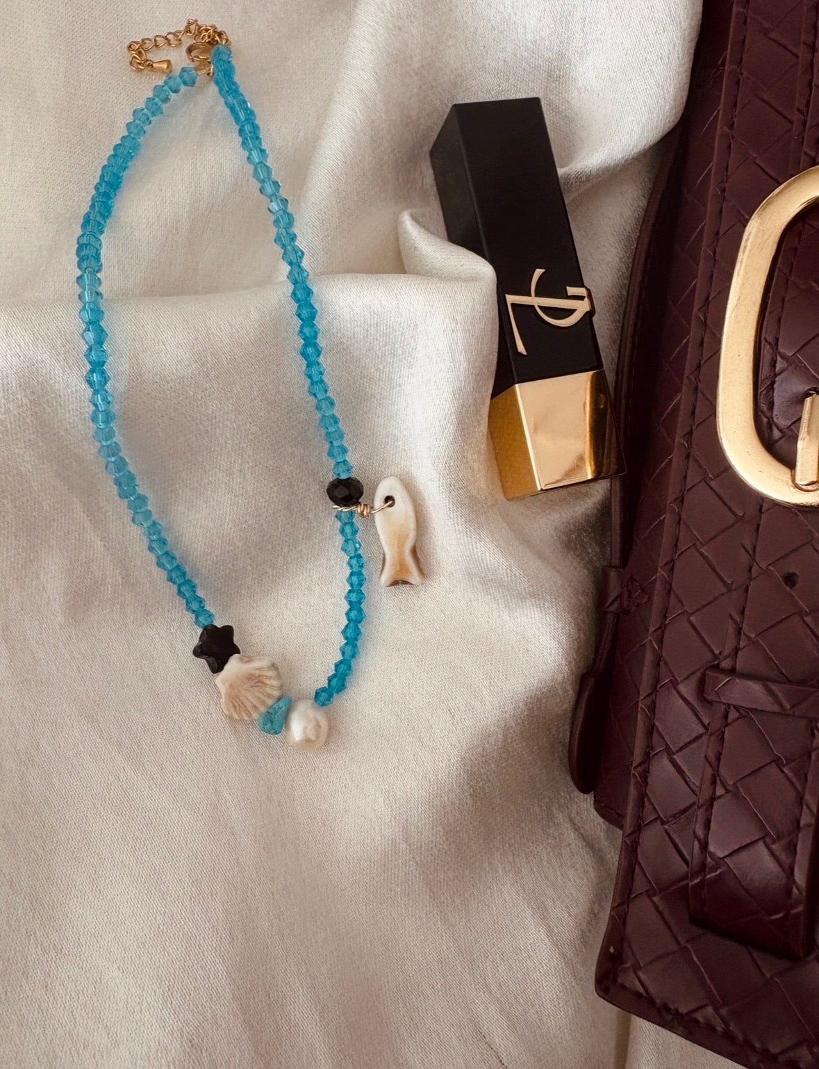 Baby Blue Fish Necklace