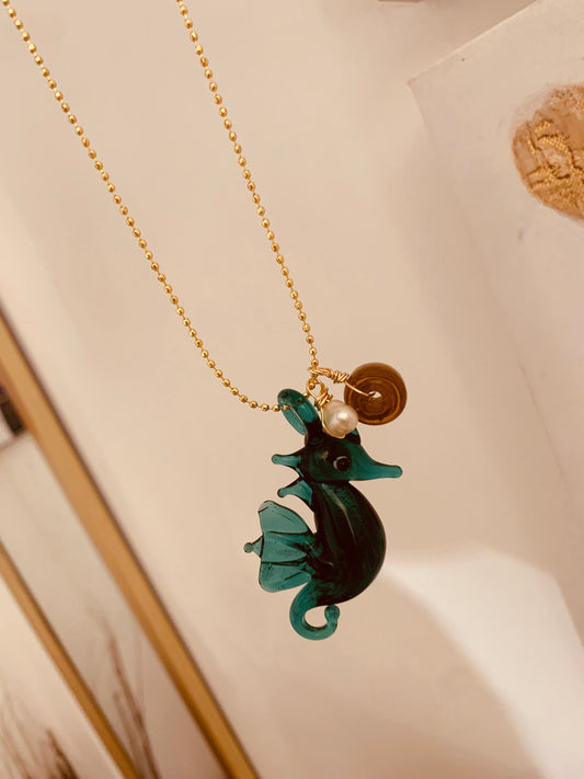 Caballito Blue Sea Necklace New