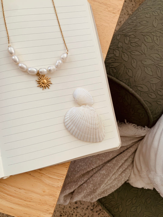 Pearl Sun Necklace New