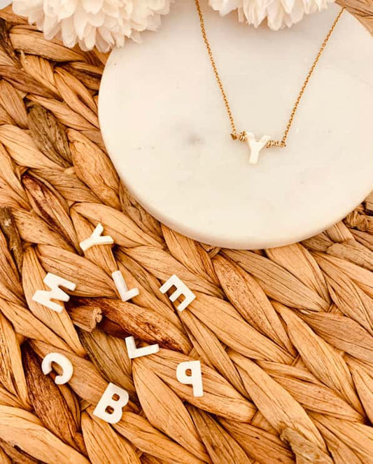 Initial Necklace Y